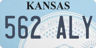 KS license plate 562ALY