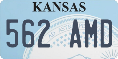 KS license plate 562AMD