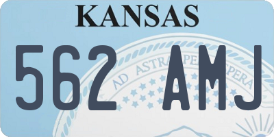 KS license plate 562AMJ
