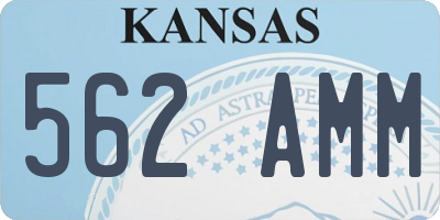 KS license plate 562AMM