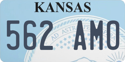 KS license plate 562AMO