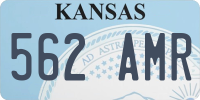 KS license plate 562AMR