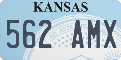 KS license plate 562AMX