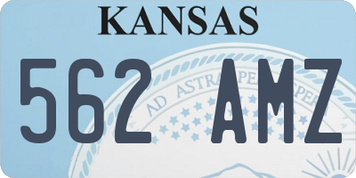 KS license plate 562AMZ