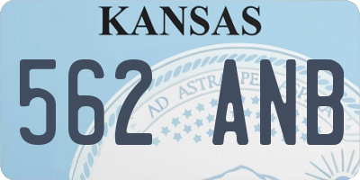 KS license plate 562ANB