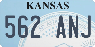 KS license plate 562ANJ
