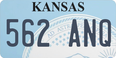 KS license plate 562ANQ