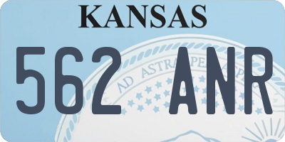 KS license plate 562ANR