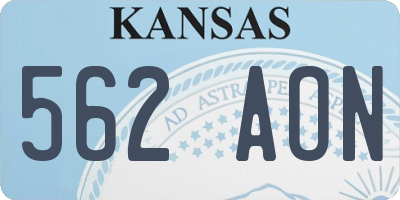 KS license plate 562AON