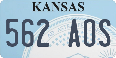KS license plate 562AOS