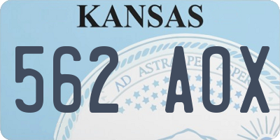 KS license plate 562AOX