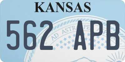 KS license plate 562APB