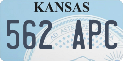 KS license plate 562APC