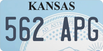 KS license plate 562APG