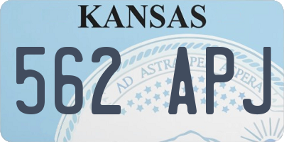 KS license plate 562APJ