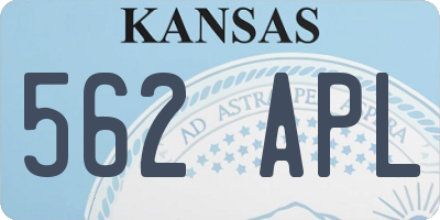 KS license plate 562APL