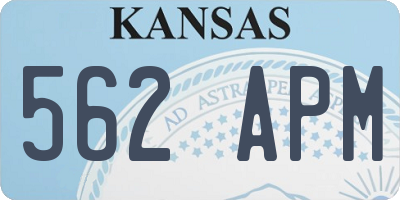 KS license plate 562APM