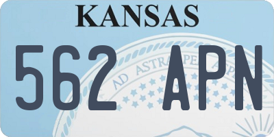 KS license plate 562APN