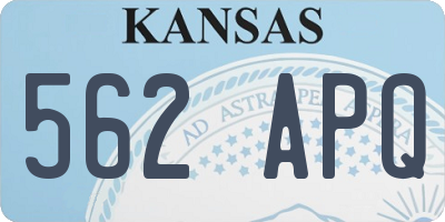 KS license plate 562APQ