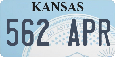 KS license plate 562APR