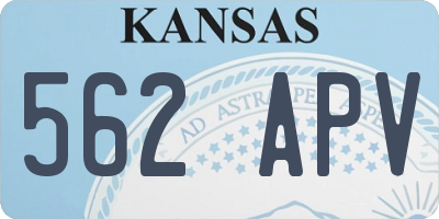 KS license plate 562APV