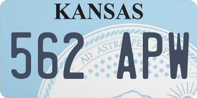 KS license plate 562APW