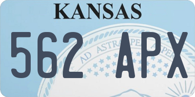 KS license plate 562APX