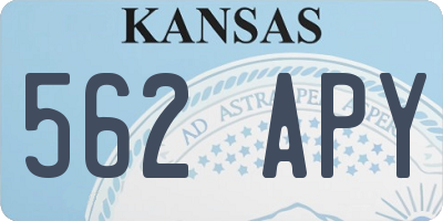 KS license plate 562APY