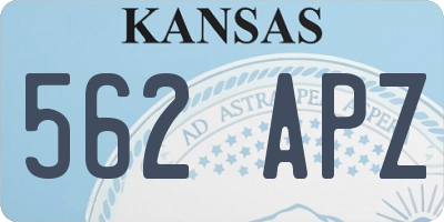 KS license plate 562APZ