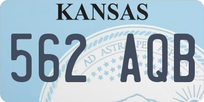 KS license plate 562AQB