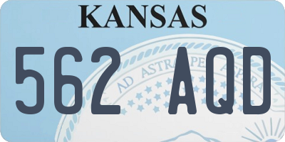 KS license plate 562AQD
