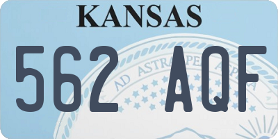 KS license plate 562AQF