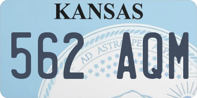 KS license plate 562AQM