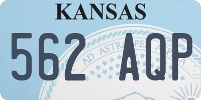 KS license plate 562AQP