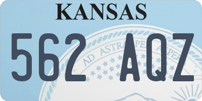 KS license plate 562AQZ