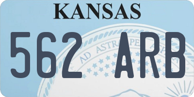 KS license plate 562ARB