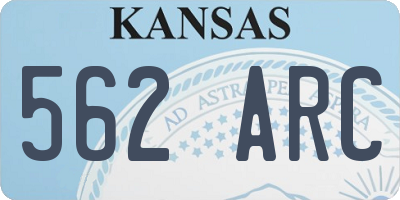 KS license plate 562ARC