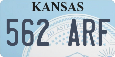 KS license plate 562ARF
