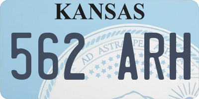KS license plate 562ARH
