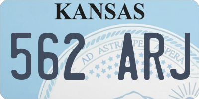 KS license plate 562ARJ