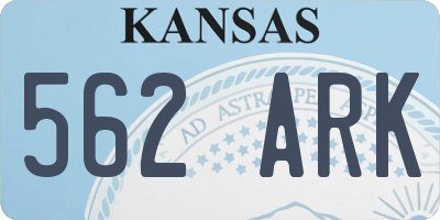 KS license plate 562ARK