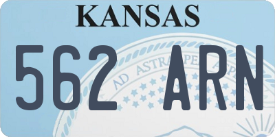 KS license plate 562ARN
