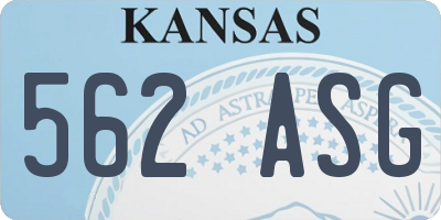 KS license plate 562ASG