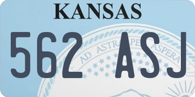 KS license plate 562ASJ