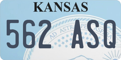 KS license plate 562ASQ