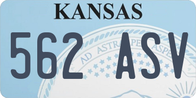 KS license plate 562ASV
