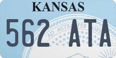 KS license plate 562ATA