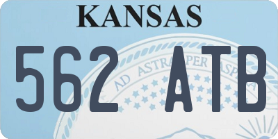 KS license plate 562ATB