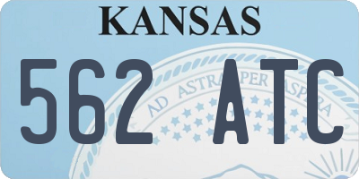 KS license plate 562ATC