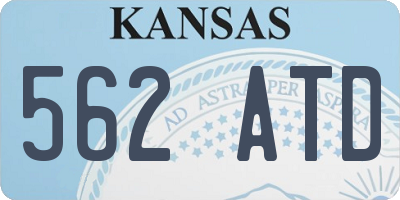 KS license plate 562ATD